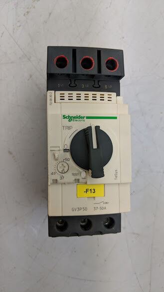 Schneider Electric GV3P50 37-50A 600V Breaker Manual Motor Starter DIN Rail