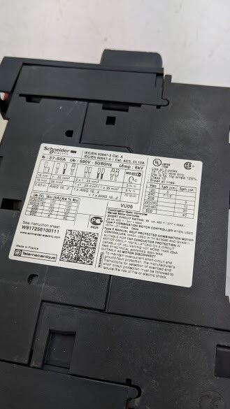 Schneider Electric GV3P50 37-50A 600V Breaker Manual Motor Starter DIN Rail