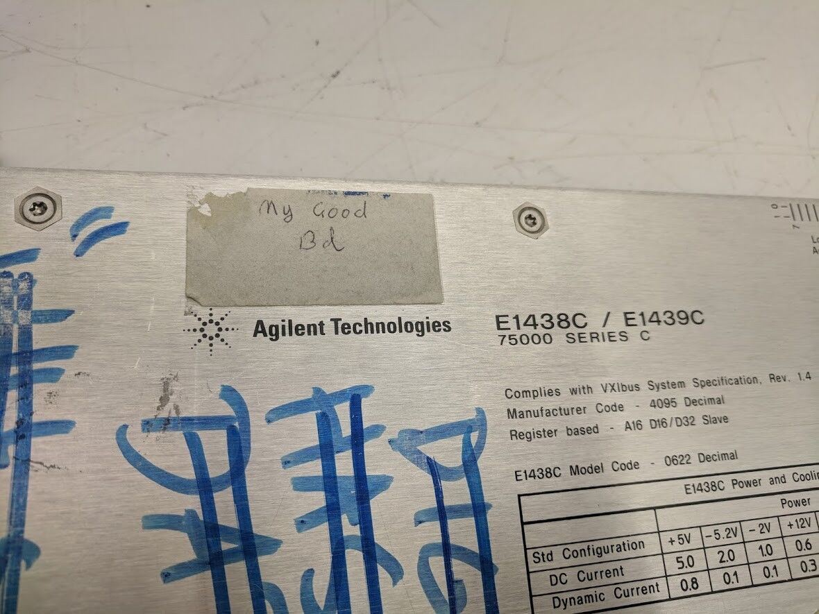 HP Agilent E1439C 95 MSa/s Digitizer ADC DSP Memory 70MHz IF Input FIFO Opt 288