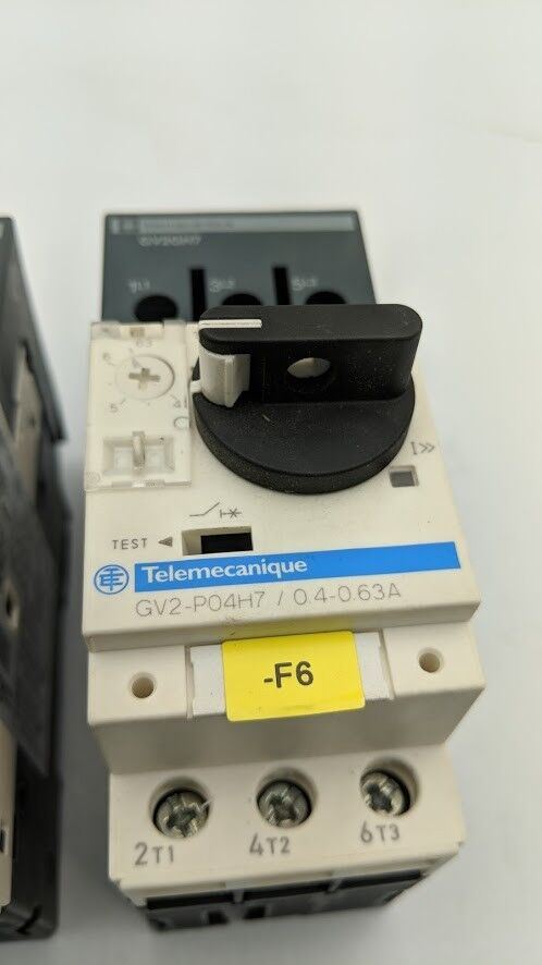 4x Schneider TELEMECANIQUE GV2-P04H7 Motor Circuit Breaker 3PH 0.4-0.6A GV2GH7