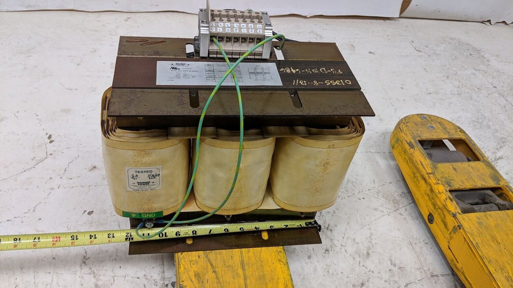 Warner Power Daykin Electric D10N-6486 10KVA Transformer 480VAC to 380Y/220 1PH