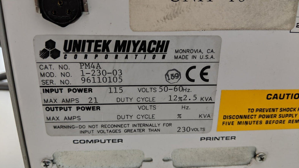 Unitek Phasemaster IV Impulse Welding Controller 110/220V 21A  (B)