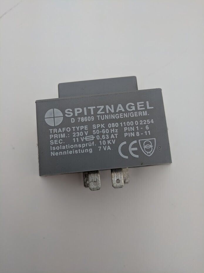 18x Spitznagel TRAFO SPK 080 1100 0 2254 230V to 11V 7VA Transformers