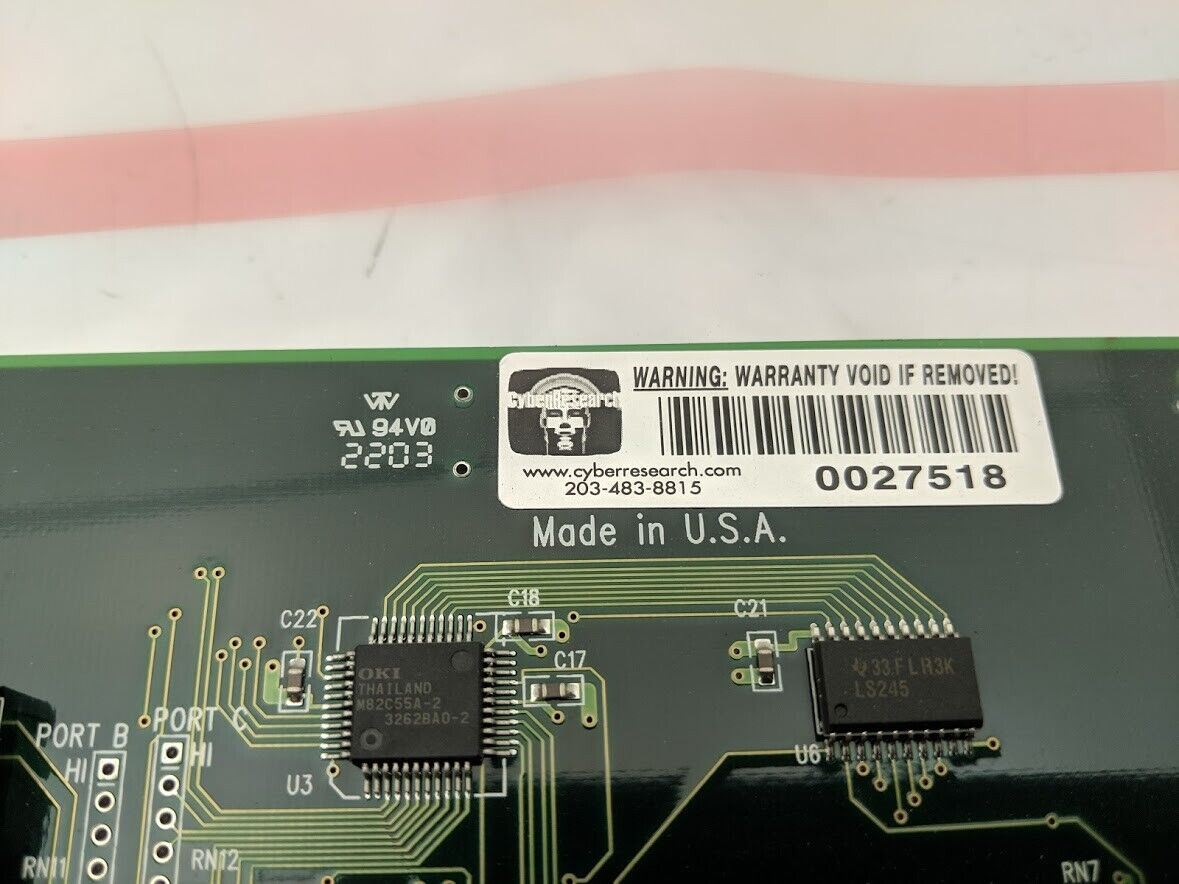 Cyber Research 37 Pin Serial Communication Computer Card PCI9052 Cydas 8P DB-37