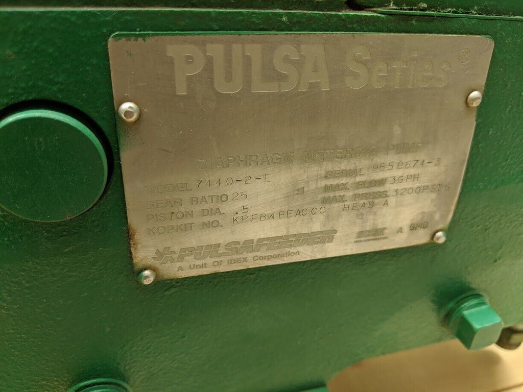 Pulsafeeder Pulsa Series Diaphragm Metering Pump 7440-2-E 3GPH 3200PSI 115VAC