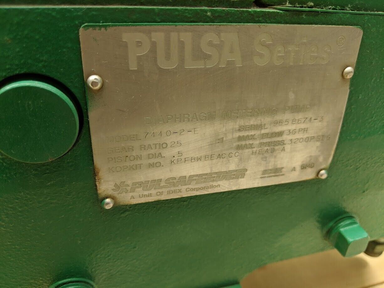 Pulsafeeder Pulsa Series Diaphragm Metering Pump 7440-2-E 3GPH 3200PSI 115VAC