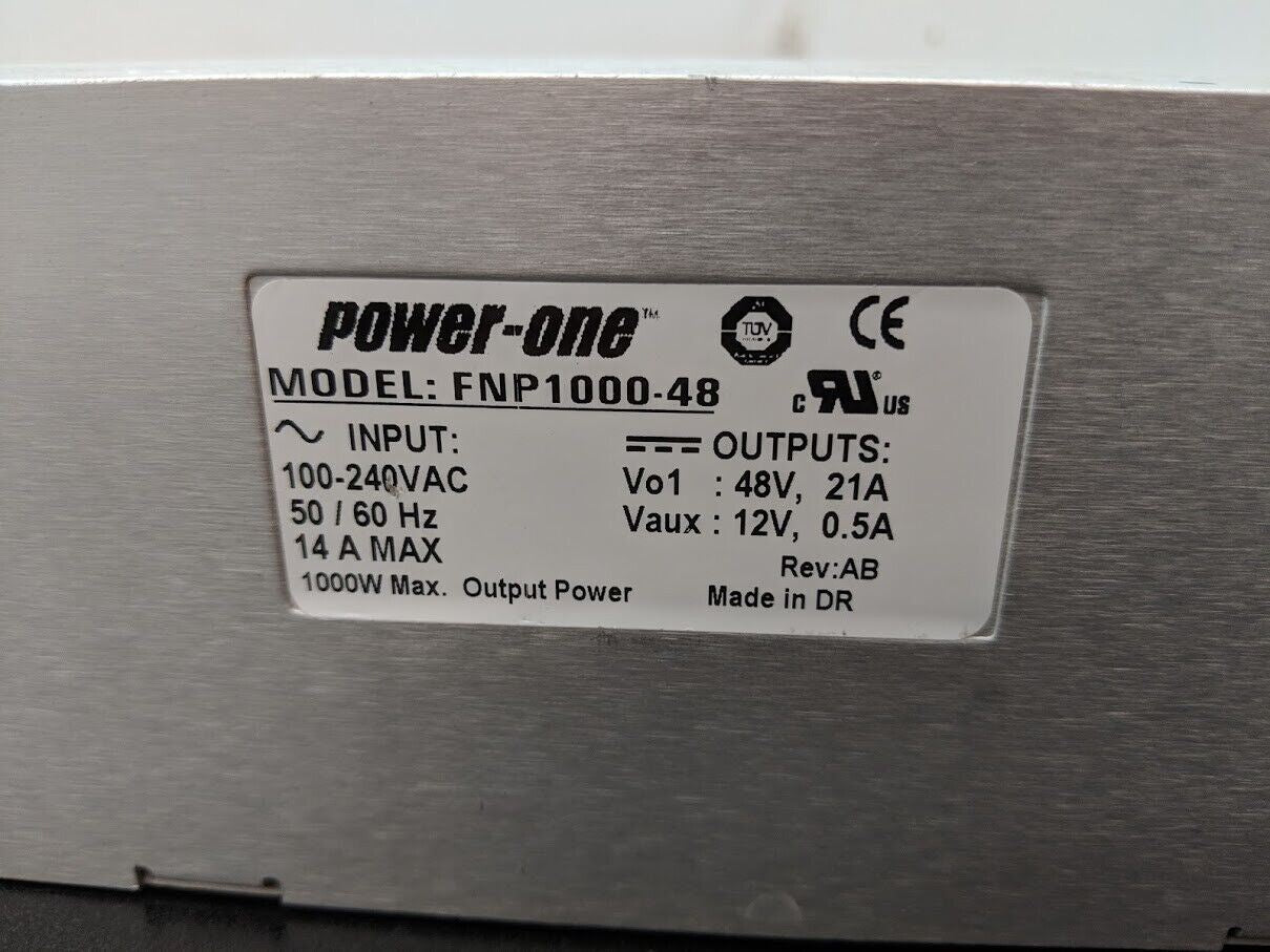 Modular Power One FNP1000-48 Power Supply 48VDC 21A 12V .5A 1000W