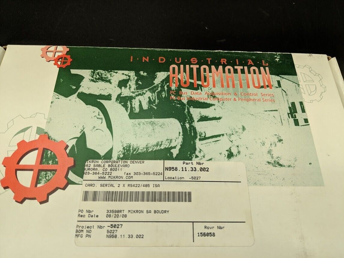 Industrial Automation ISA Bus Data Acquisition AX4285A Serial 2x RS422/485 Card