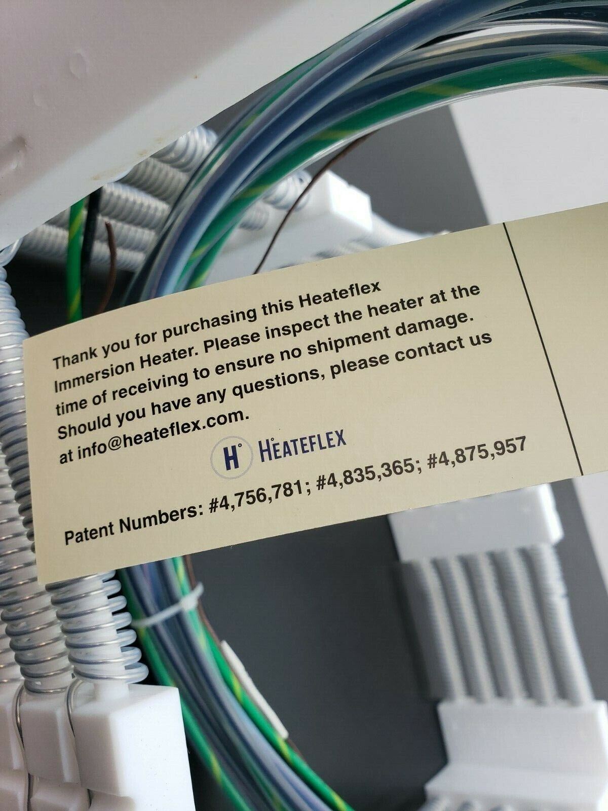 Heateflex PFA USA-F-8-16-84 Immersion Tank Heater Acid Bath 392°F 4.0Kw 208VAC