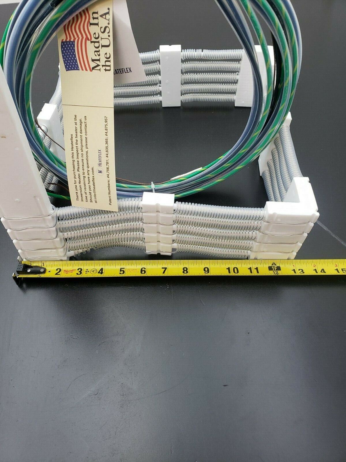 Heateflex PFA USA-F-8-16-84 Immersion Tank Heater Acid Bath 392°F 4.0Kw 208VAC