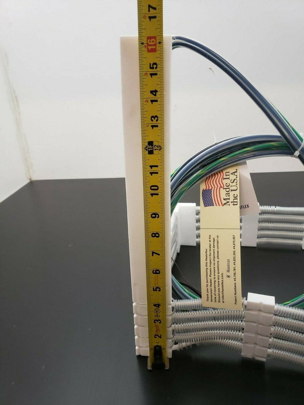 Heateflex PFA USA-F-8-16-84 Immersion Tank Heater Acid Bath 392°F 4.0Kw 208VAC