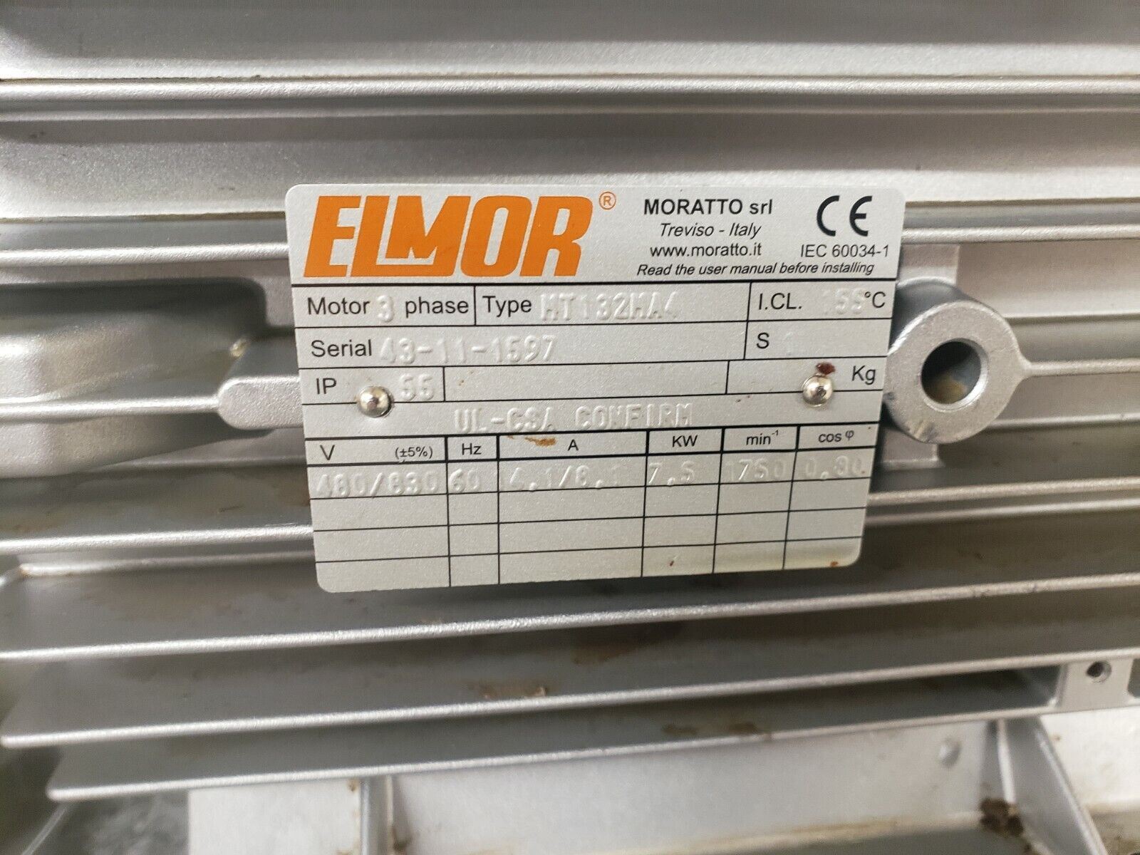 Elmor MT132MA4 7.5 Kw Motor With Rexroth PGH4-21/020RE11VU2, PGH3-22/01RR07VU2