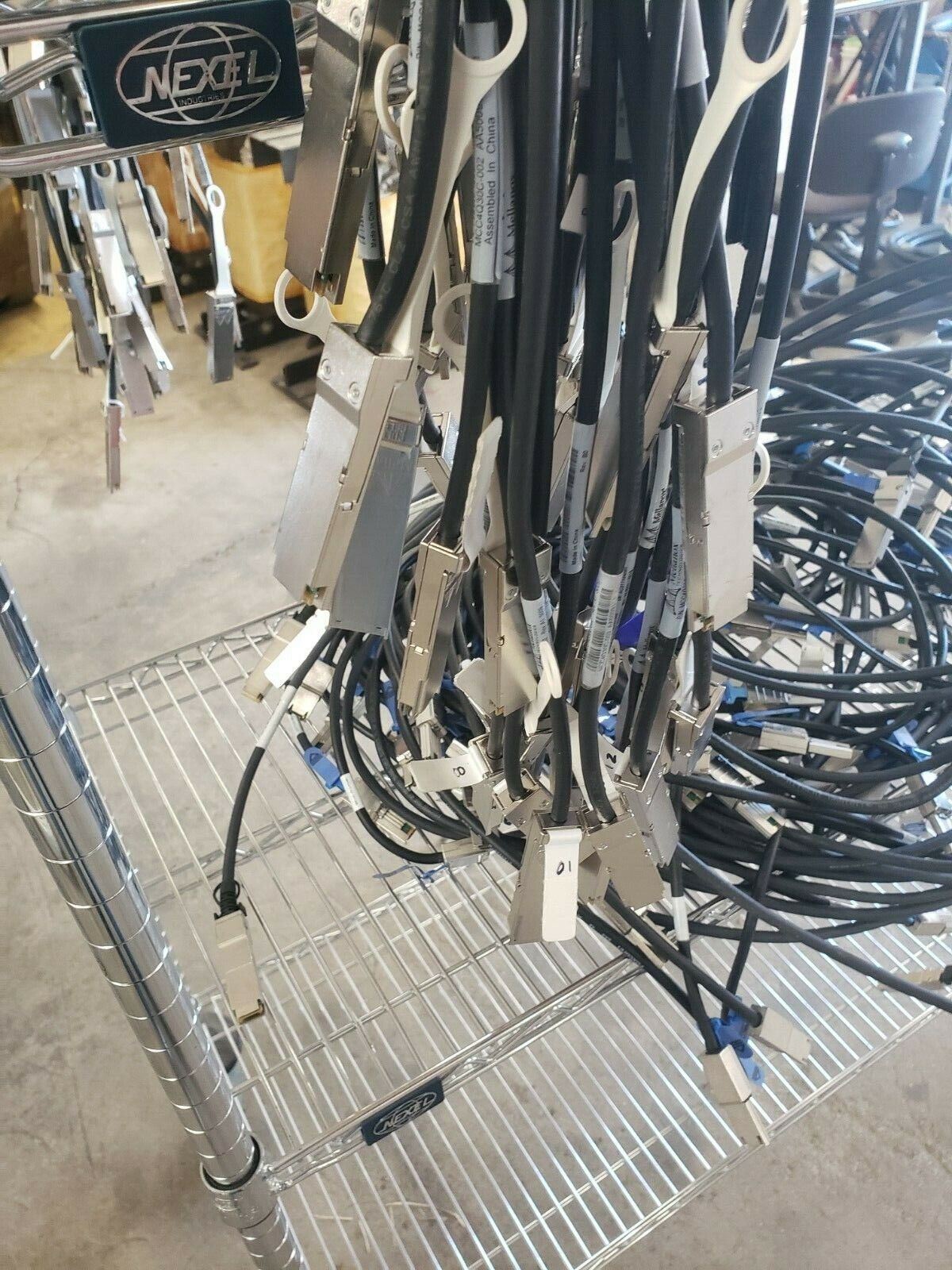 Lot of 150+ Infiniband Cables, Various Lengths, Mellanox, Foxcon, Up to 40 G/bit