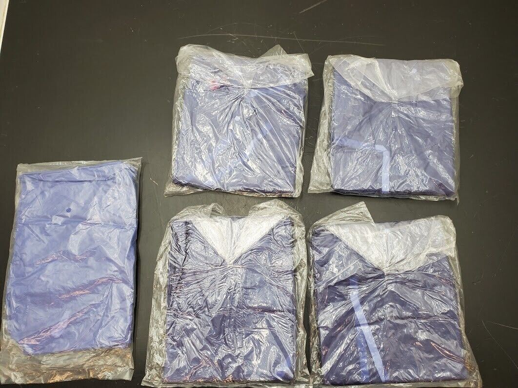 Ansell PVC Full Sleeve Protective Gown Apron Size XL LOT OF 5 RN 49636 LB06000