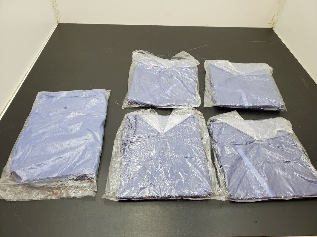 Ansell PVC Full Sleeve Protective Gown Apron Size XL LOT OF 5 RN 49636 LB06000