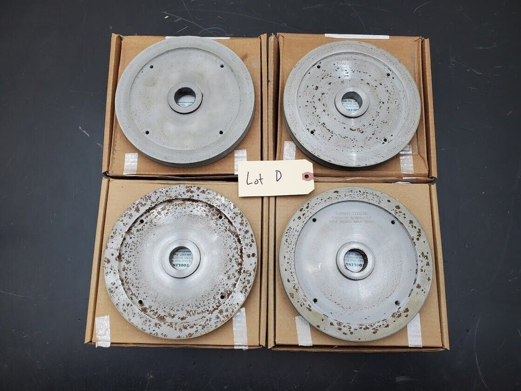 4x Turner Grooved 8" Diamond Plated Grinding Wheel Sapphire 800 Grit (D)