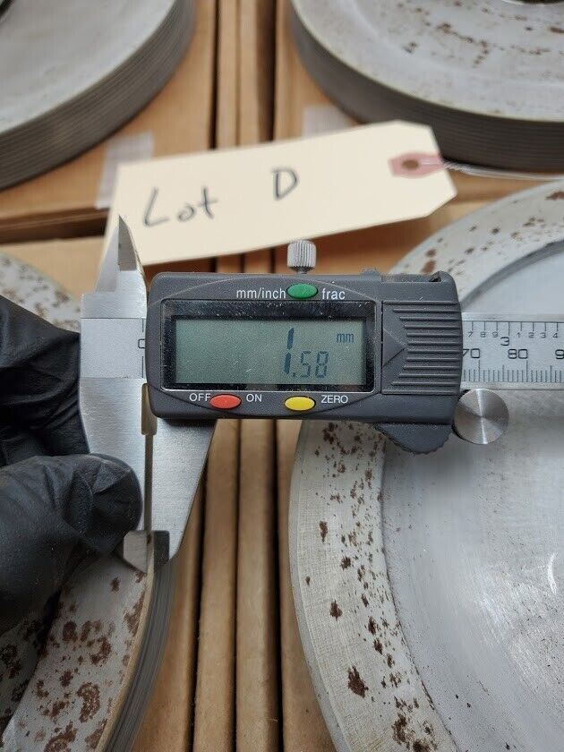 4x Turner Grooved 8" Diamond Plated Grinding Wheel Sapphire 800 Grit (D)