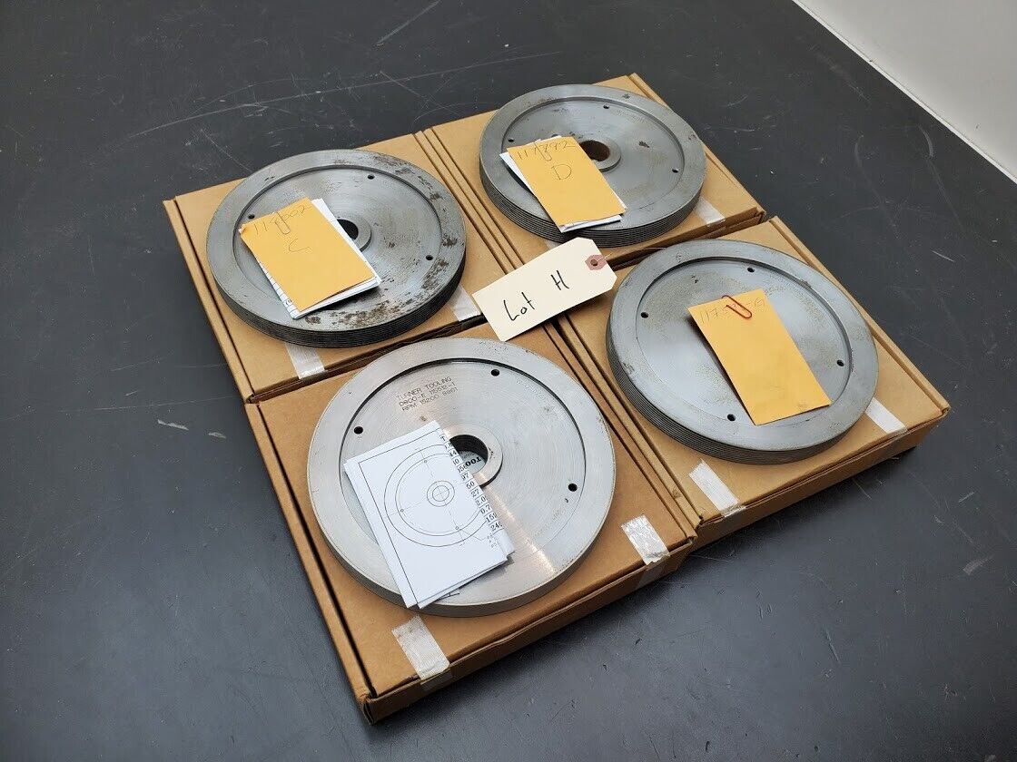 4x Turner Grooved 8" Diamond Plated Grinding Wheel Sapphire 800 Grit (H)