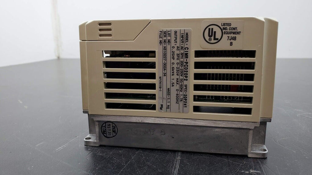 YASKAWA ELECTRIC CIMR-PCD20P2 Variable Frequency Drive .25HP 3PH 230VAC 0-400Hz