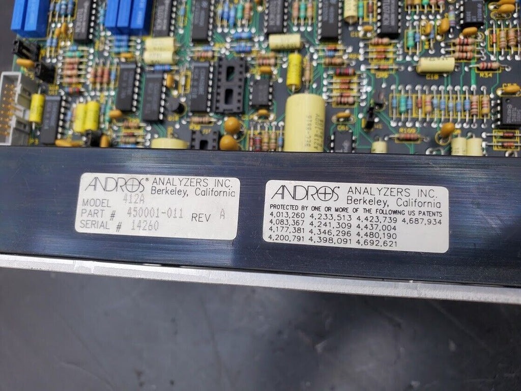 Andros Analyzers Inc. 412A Gas Analyzer Assembly 450001-011