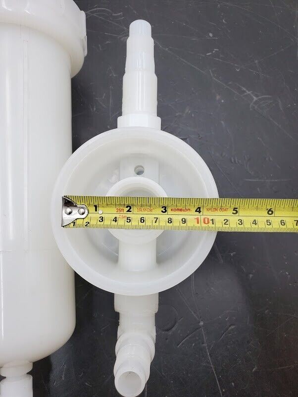 Mykron Chemgard PVDF PFA +GF+ Filter Element Housing 8"x4" Filter 12-25mm Ports