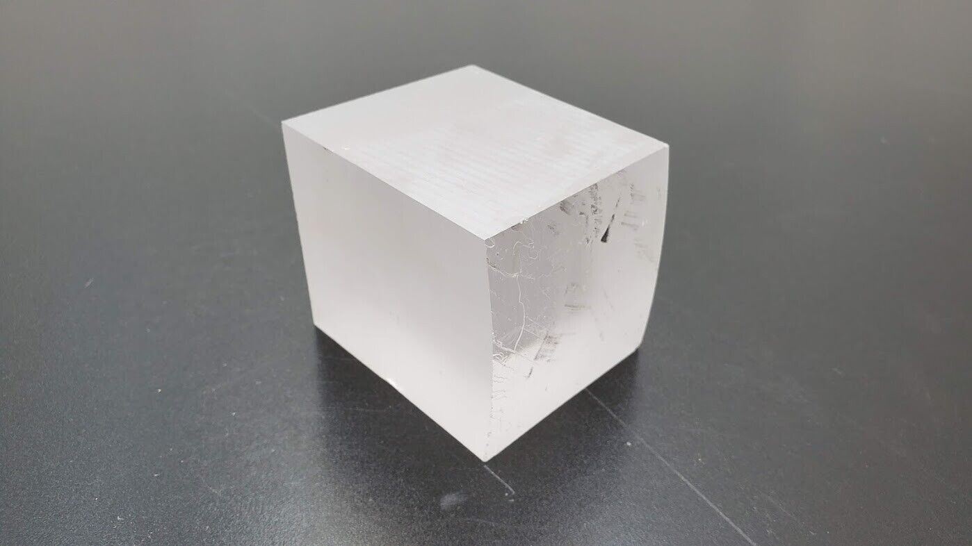 Industrial Crystal Synthetic Sapphire Ingot 2.05 Pounds (J)