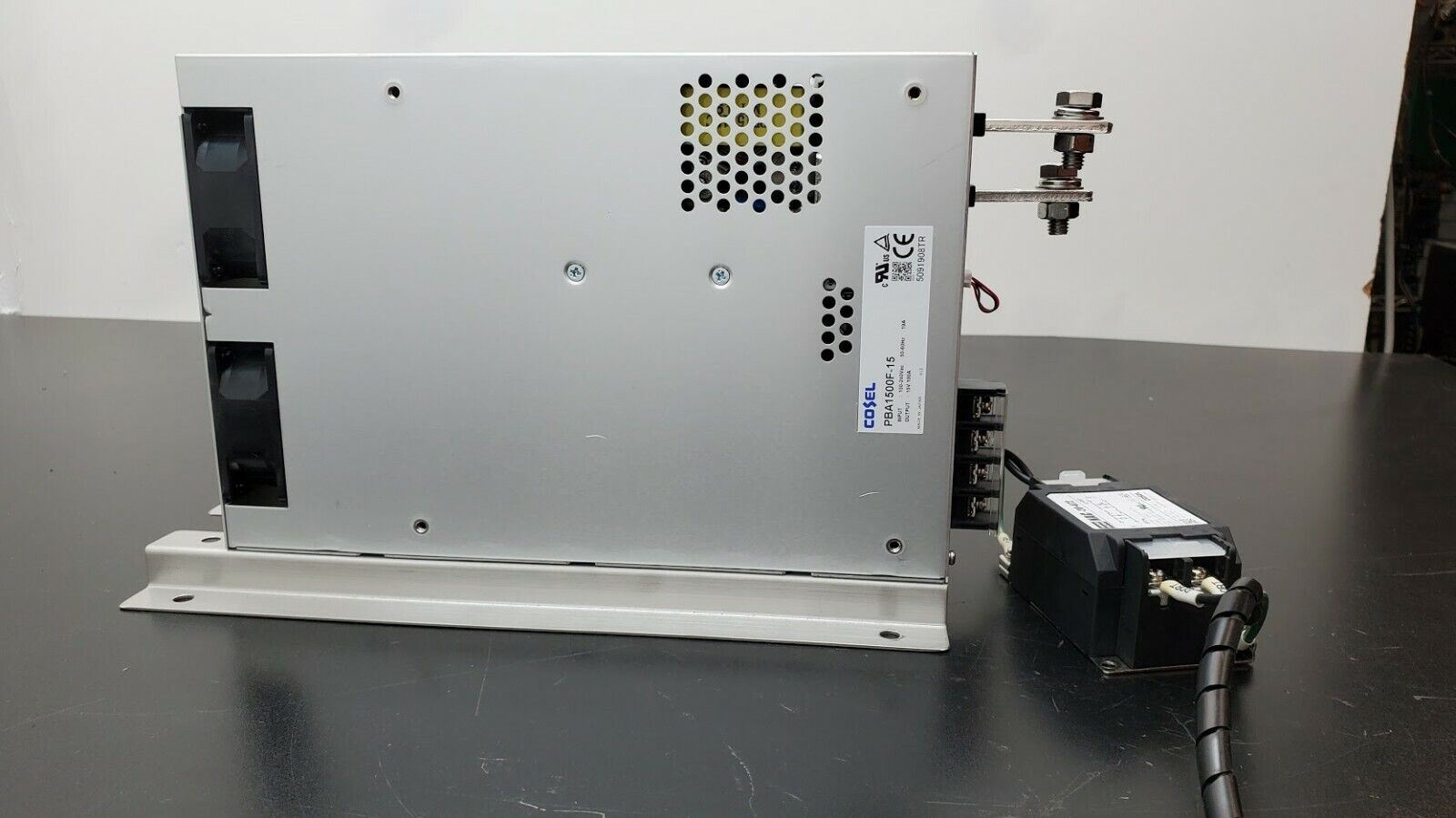 COSEL PBA1500F-15 Power Supply w/ NAC-20-472 Noise Filter 100-240Vac 15V DC 100A