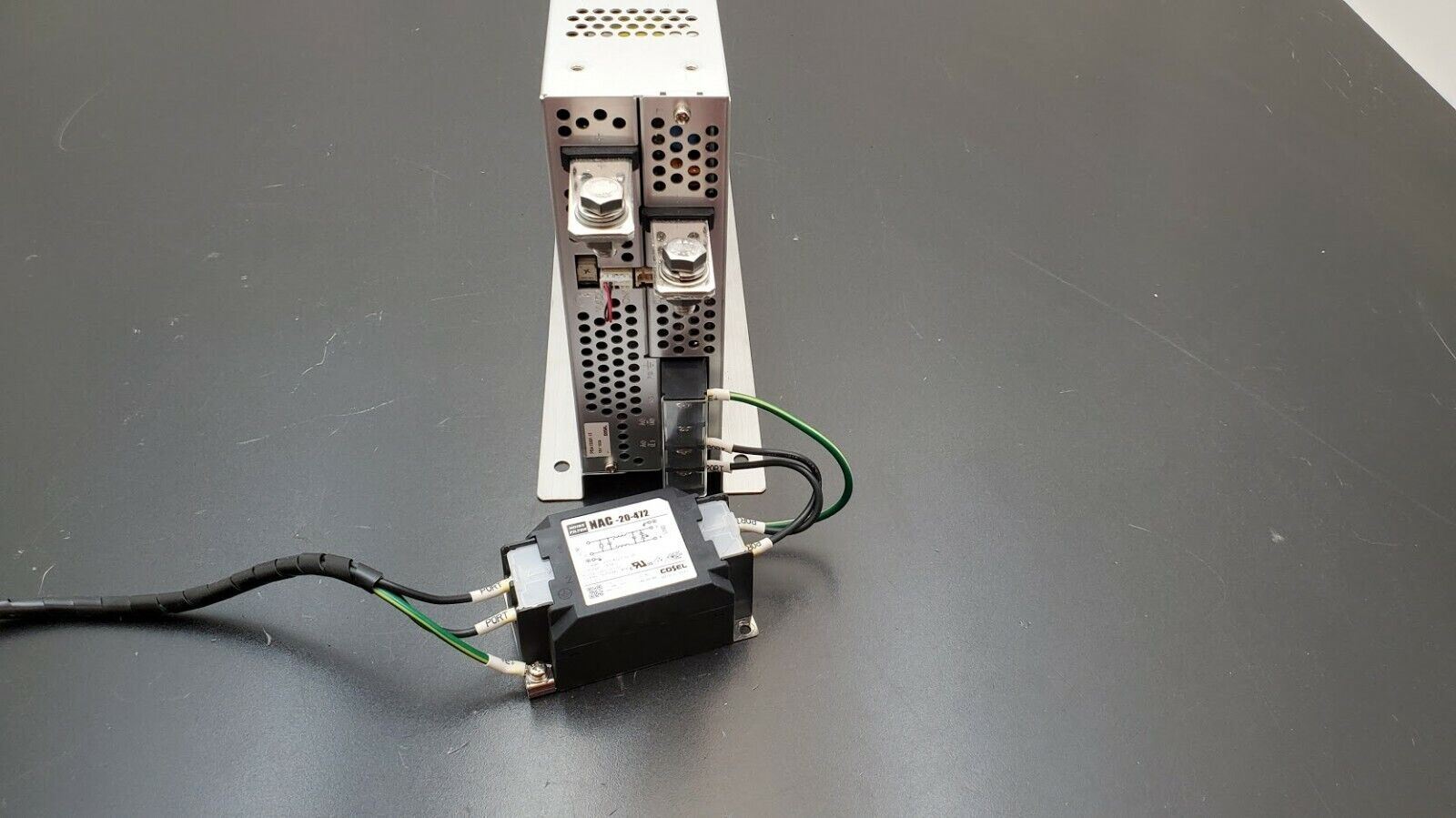 COSEL PBA1500F-15 Power Supply w/ NAC-20-472 Noise Filter 100-240Vac 15V DC 100A