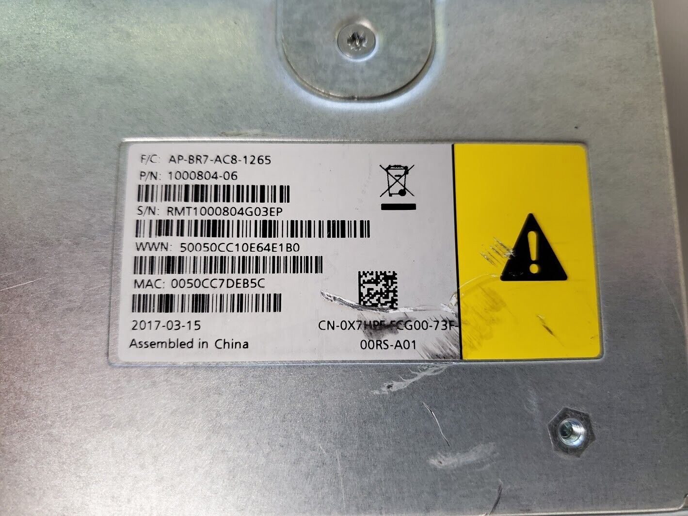 Dell Compellent E15M001 E15M 8G-FC-4 Type B Fibre Channel DAC Parts/Repair