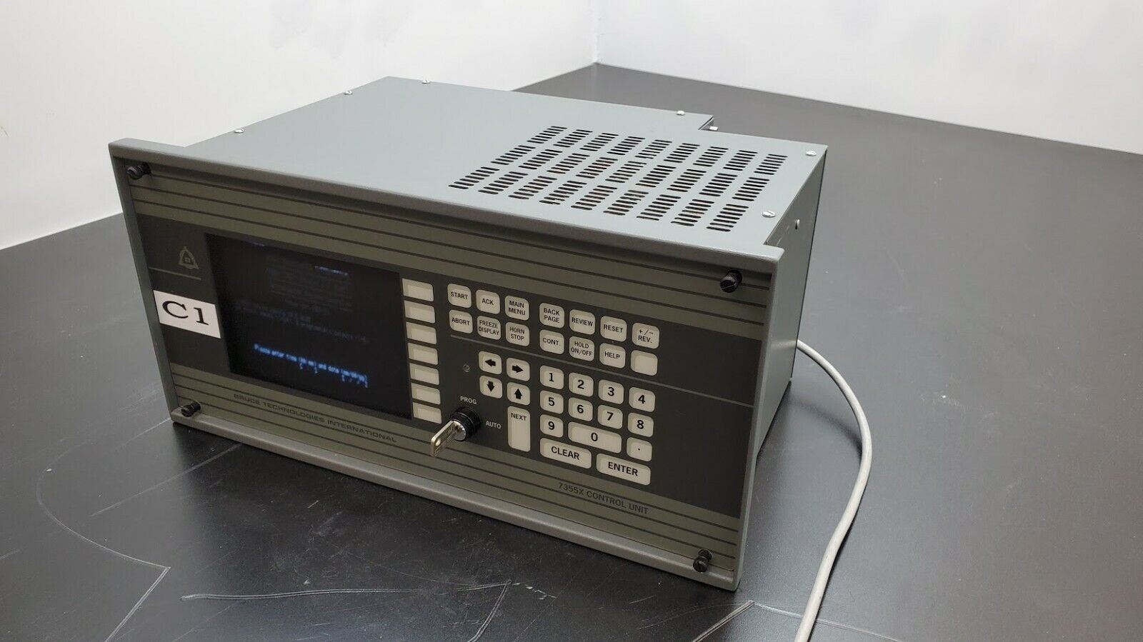 Bruce 7355X Semiconductor Process Controller Unit w/ key Model 9017142-002 (C1)