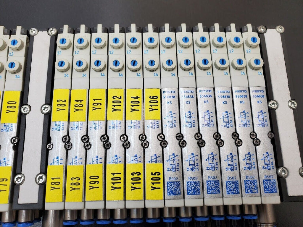 Festo Pneumatic 24 Valve Block Manifold CPX-GE-EV-S CPX-FB13 Regulator, Sensor