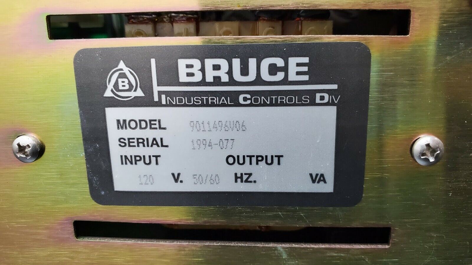 Bruce 7680 Boatload Control 120V 50/60 Hz Model 9011496V06 (C2)