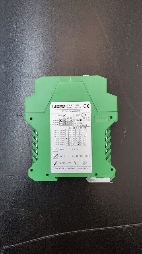 Phoenix Contact MCR-PT100-U 2810340 Resistance Thermometer Measuring Transducer