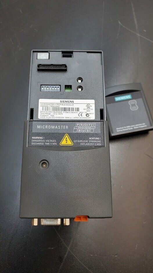Siemens Micromaster 420 Drive 6SE6420-2AB15-5AA1 w/ 6SE6400-1PB00-0AA0 Module