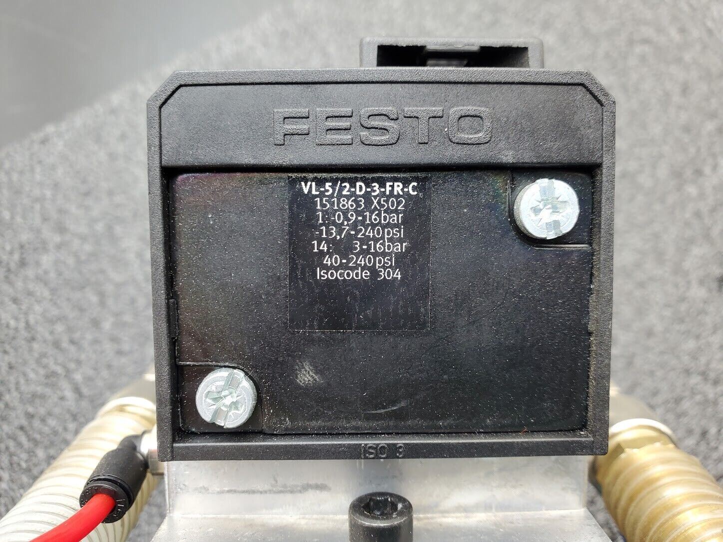 FESTO Pneumatic Manifold Air/Vacuum Valve VL-5/2-D-3-FR-C -13.7-240PSI w/Base