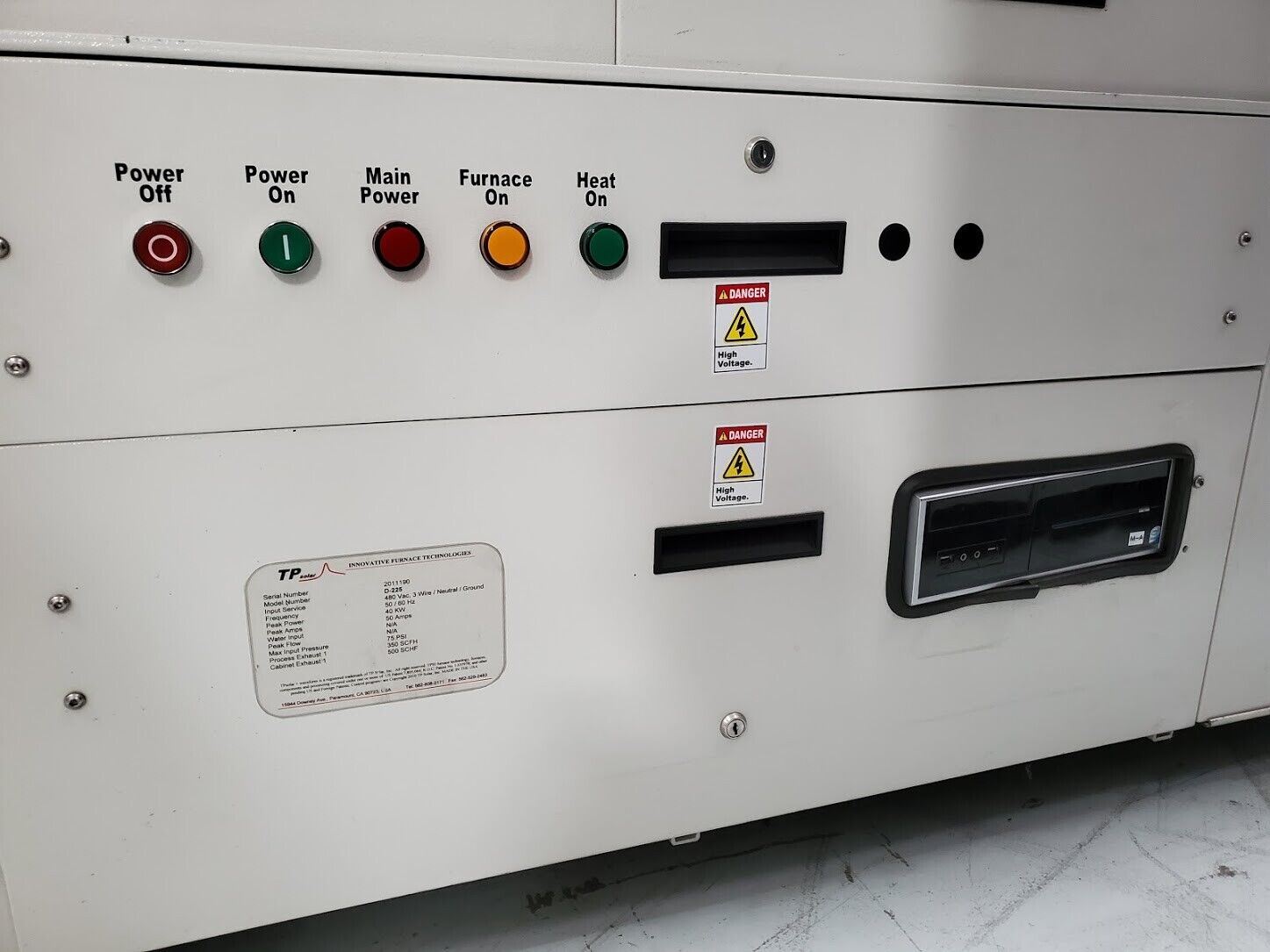 TP Solar D-225 Solar Infrared Dryer Wafer Furnace Annealing Oven 10"x 110"
