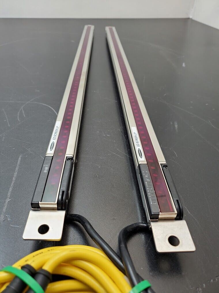 2x Banner SLPE14-690NP8 690mm Safety Light Curtain 69 Beam Emitter Receiver 7m