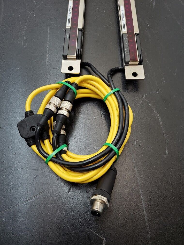 2x Banner SLPE14-690NP8 690mm Safety Light Curtain 69 Beam Emitter Receiver 7m