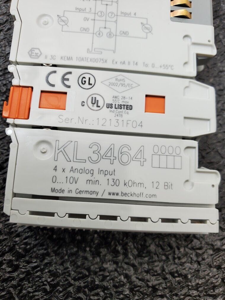 Beckhoff KL3464 4x Analog Input Terminal Module 0-10 V  KL 3464