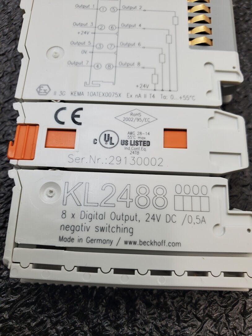 Beckhoff KL2488 8x Digital Output 24VDC 0.5A Negative Switching