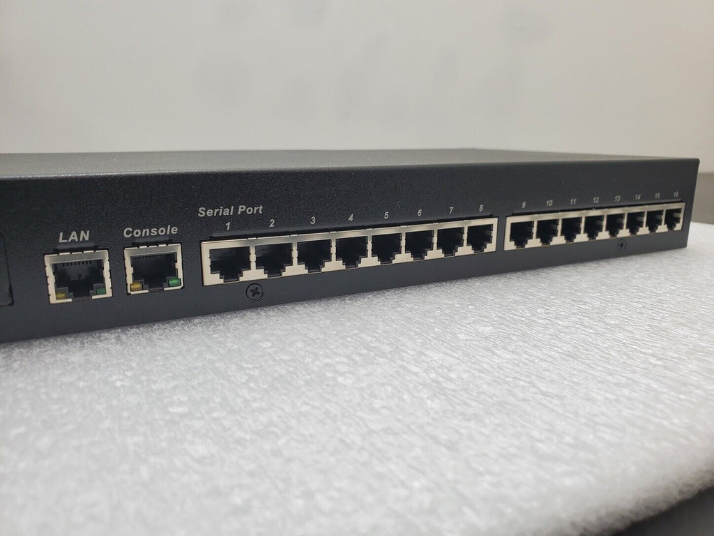 MOXA NPort 6610-16 16 Ports 8-pin RJ45 RS-232 Secure Device Server 100V~240Vac