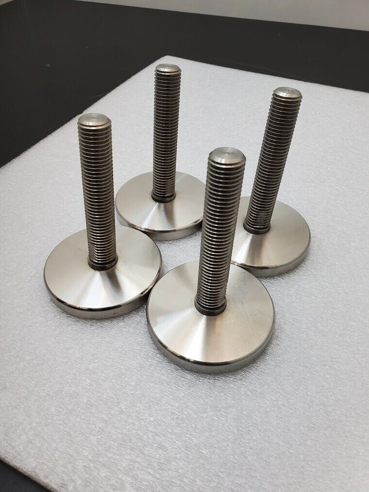 4x M20x2.5 Adjustable Stainless Steel Adjustable Machine Foot 1 Ton 90mm x100mm