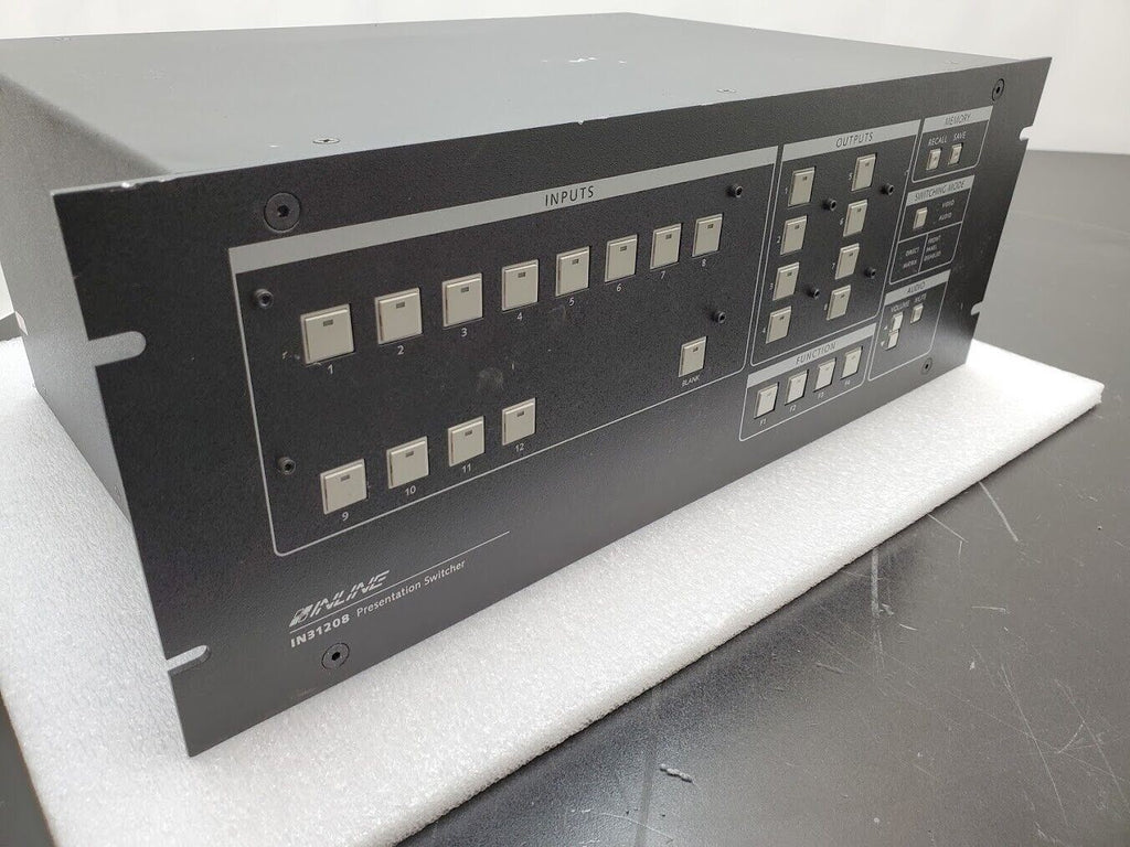Inline IN31208 12-Input, 8-Output Presentation Switcher for RGBHV Audio Power On