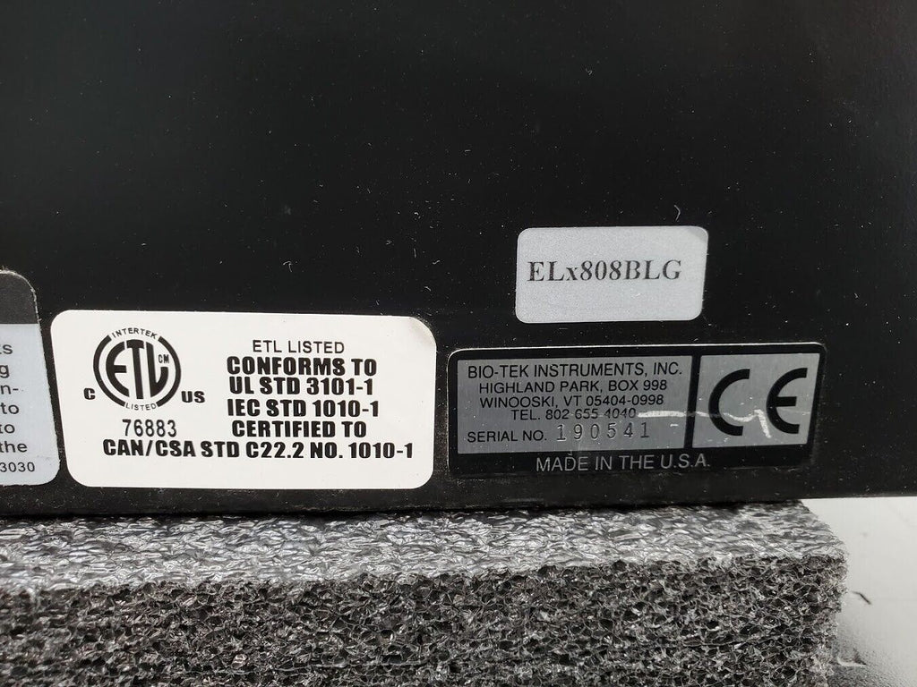 BIO-TEK Biolog MicroStation ELx808BLG Ultra Microplate Reader 96 Well Tested