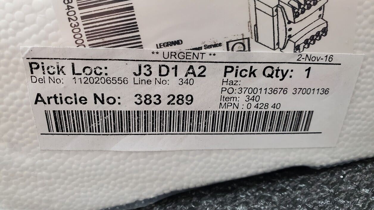 LEGRAND 42840 Control Panel Transformer 1-Phase PRI 230-400V SEC 12-24V  40VA
