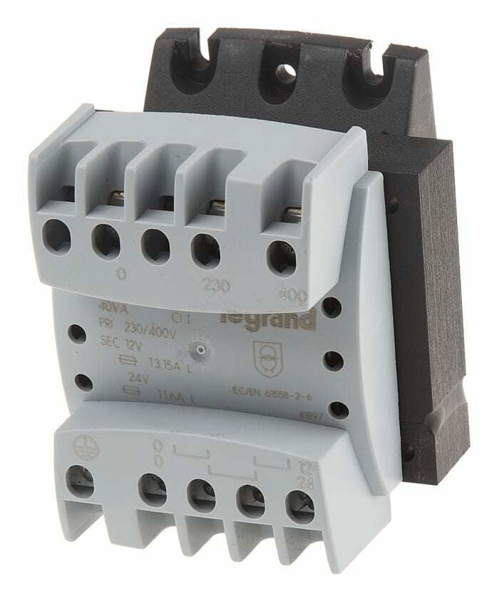 LEGRAND 42840 Control Panel Transformer 1-Phase PRI 230-400V SEC 12-24V  40VA
