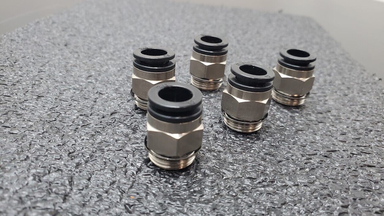 5x SMC KAH10-U04 Antistat One-Touch Fittings 10mm Applicable Tubing 1/2" Thread