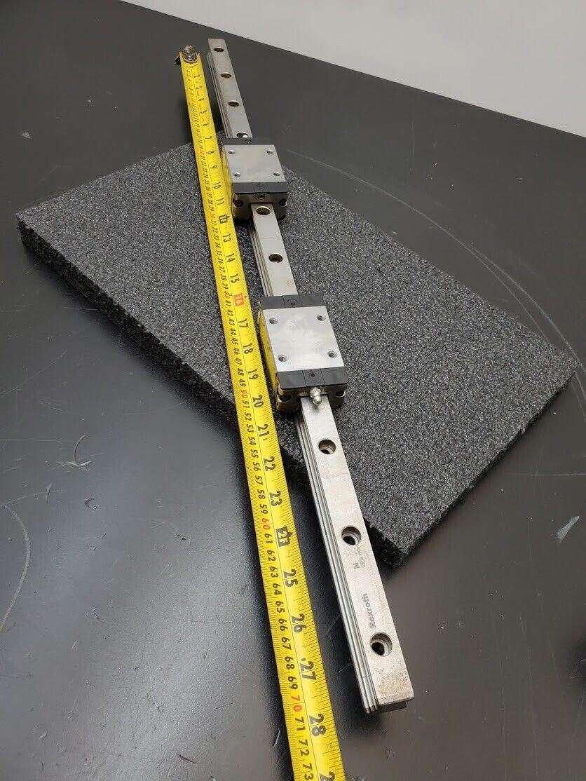 Rexroth 700mm Linear Guide 1 Rail 2 SNS Ball Bearing Blocks Excellent Condition
