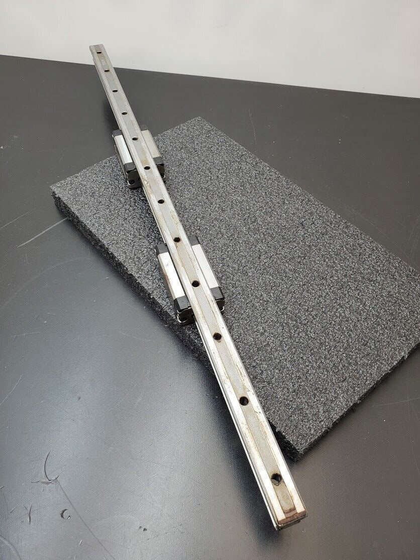 Rexroth 700mm Linear Guide 1 Rail 2 SNS Ball Bearing Blocks Excellent Condition