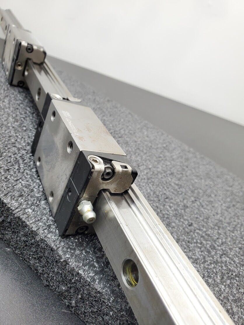 Rexroth 700mm Linear Guide 1 Rail 2 SNS Ball Bearing Blocks Excellent Condition